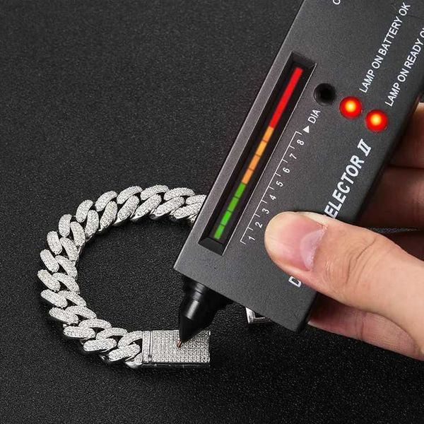 

sterling silver 925 cuban ice chain necklace moissanite prong link 12mm men