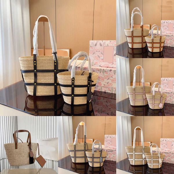 

raffia tote designer bag women straw beach bag vintage fashion large small shoulder bags female messenger purses shopping basket 230301
