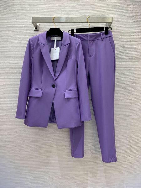 

women's business suit purple office uniform ladies formal trouser suit tuxedo jacket pants d1008, White