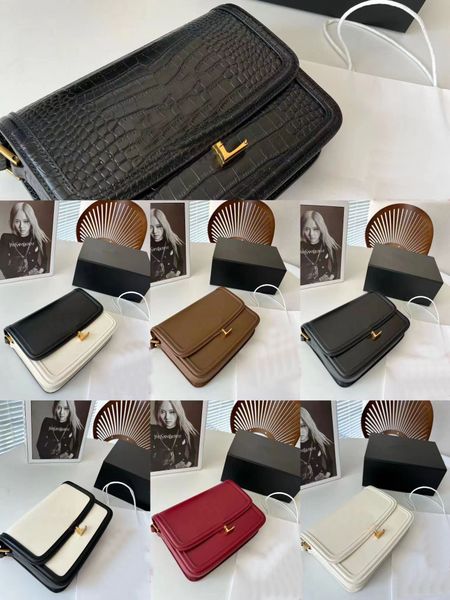 

luxury genuine leather shoulder bag designer tofu bun handbags classic lady 7 color gold buckle totes hobo crossbody purses clutch bags wall