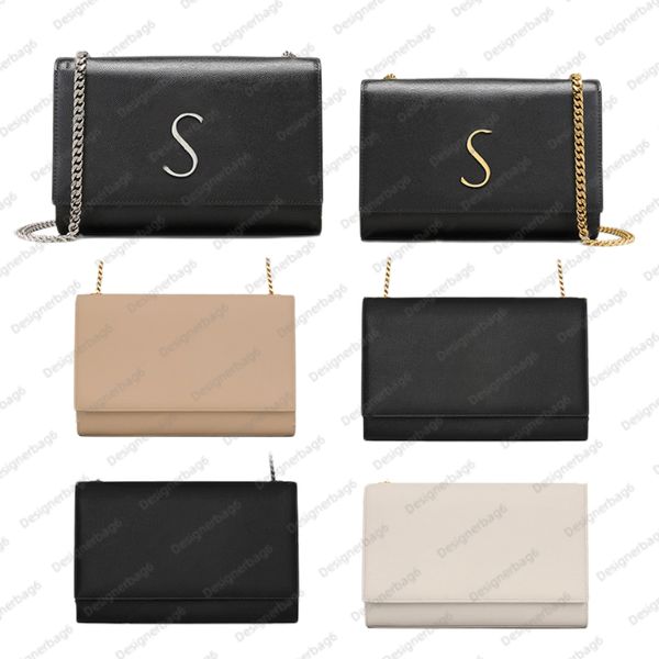 

10a ladies fashion designe luxury kate chain bags in grain de pouder embossed leather crossbody shoulder bag messenger bag handbags 2 size