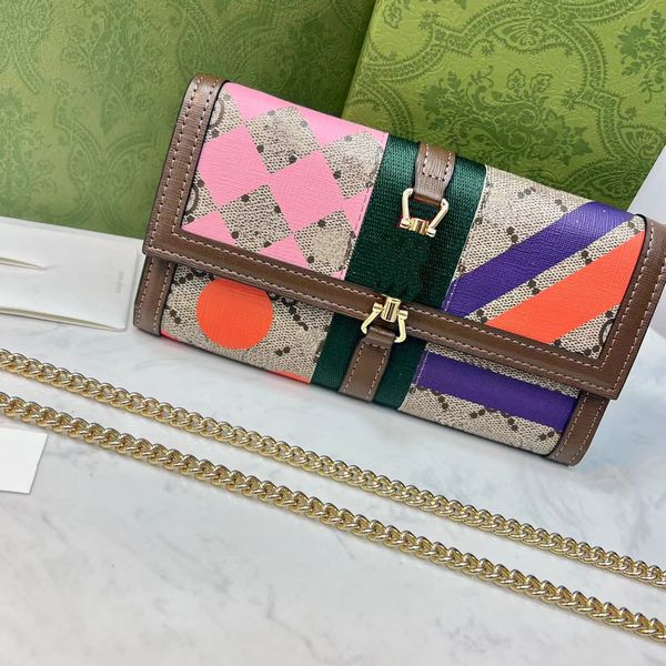 

2023 designer fashion luxury handbag shoulder bag women handbags chain circular bags classic bee tiger snake alphabet wallet 7192