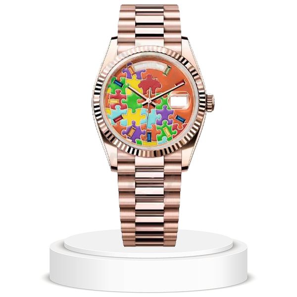 

mens womens watch aaa designer automatic mechanical watch 36mm 41mm sapphire glass folding buckle wristwatches dhgate montre, Slivery;golden