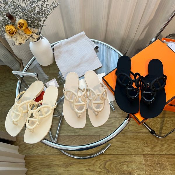 

luxury shoe h egerie slipper same style designer slide man woman flat oran sandal egerie genuine leather sandal summer outdoor beach slide 0, Black