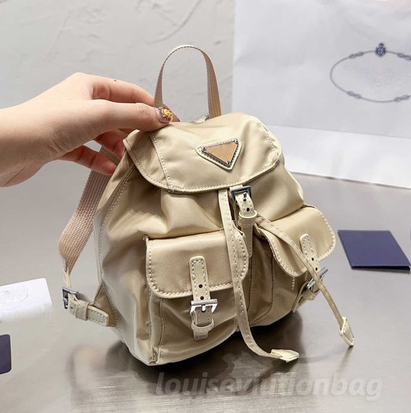 

classic bag handbags nylon backpack black back pack triangle sign shoulder bags good quality multiple pockets 748665