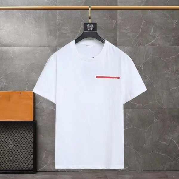 

r shirt for man 2023 t shirt mens half sleeved pure cotton short breathable sleeved shirts thin and fitting white t-shirts, customized cloth, White;black
