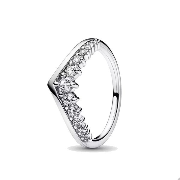 

timeless wish floating pave ring for pandora real sterling silver wedding rings designer jewelry for women girls crystal diamond love ring w, Slivery;golden