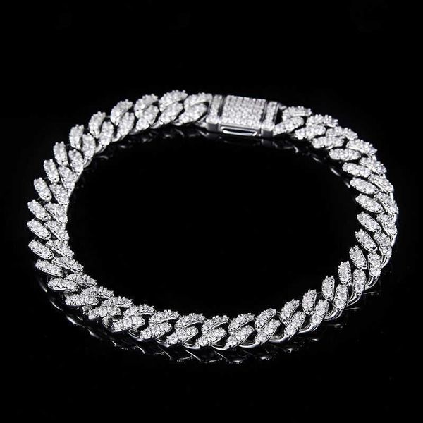 

925 sterling silver iced out moissanite diamond bracelets for unisex