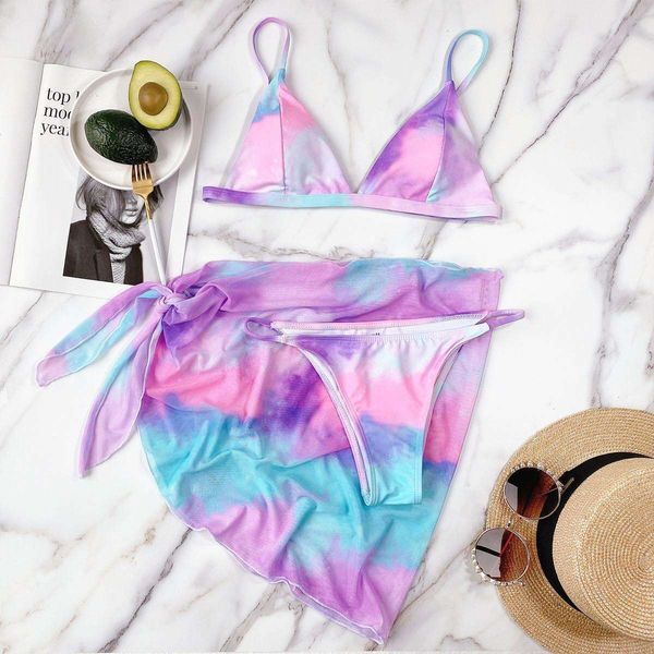 

bikini tie dyed single swimsuit womens fission explosion, White;black