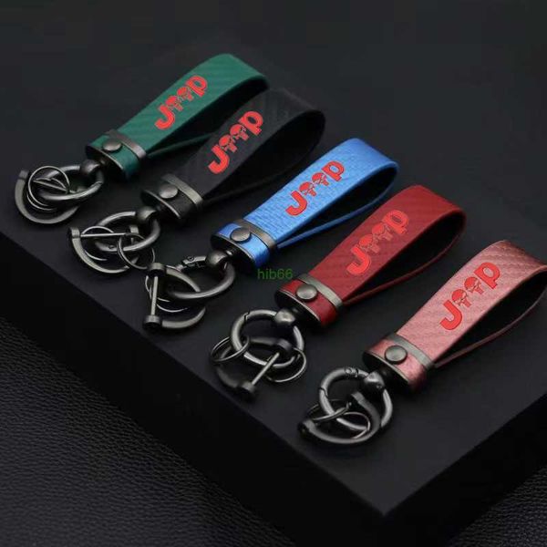 

zyu1 keychains lanyards jeep herdsman car key ring new high-end suede car carbon fiber car rotating horseshoe ring key ring shop, Silver