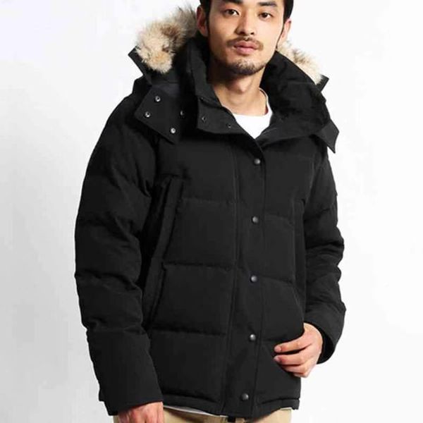 

canadian winter goose jackets warm coatdown parkas parka letter printing outerwear puffer552, Black