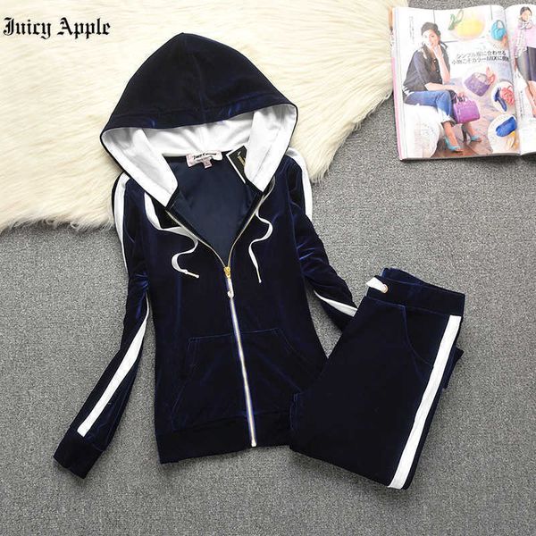 

juicy apple tracksuit women casual running sets autumn winter solid color sportswear zip up long sleeve hoodies and trousers 2023, Gray