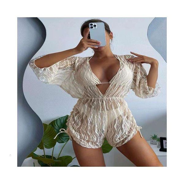 

swimsuit three piece bikini womens mesh waist fashion, White;black