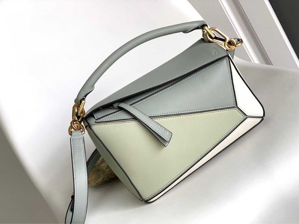 

new women's bag small geometry bag puzzle spliced pillow bag handheld one shoulder oblique straddle bag high quality