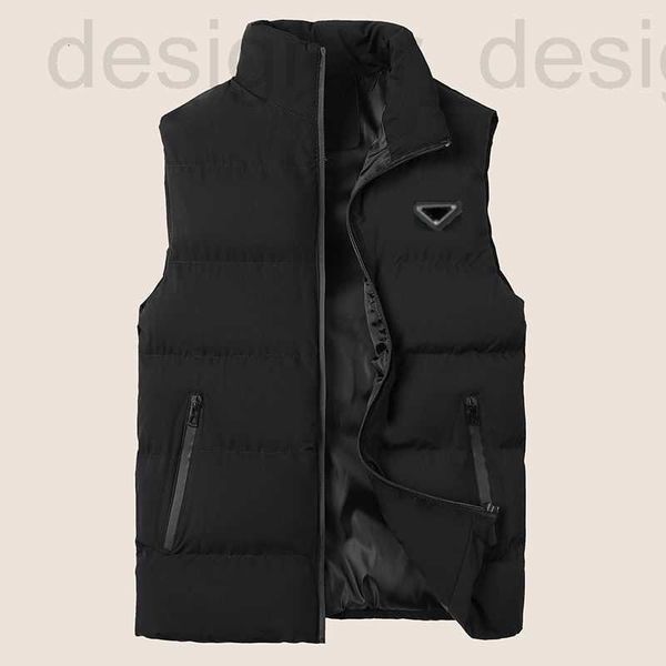 

men's vests designer prad men designers clothes men's jackets hoodies luxury womens zipper outerwear vest hoodie fashion parka win, Black;white