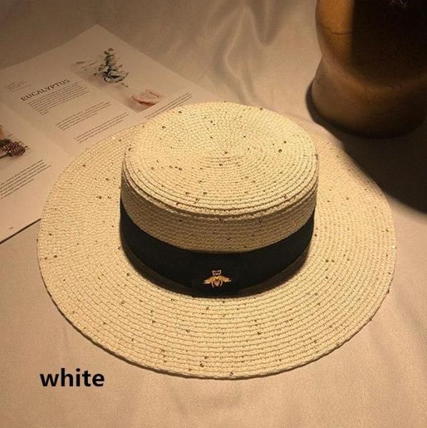 

2023 luxury designer bee cap bucket hat fashion men women fitted hats straw sun caps hat 01, Blue;gray