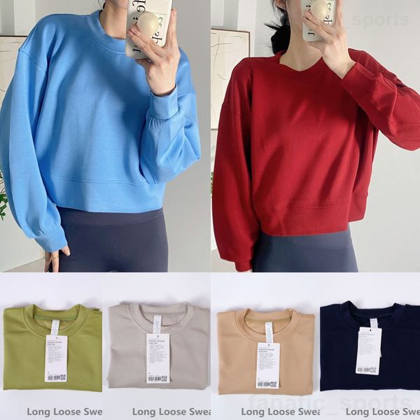 

lu align lu long sleeve loose tshirt yoga lady perfectly oversized sport short t-shirts outdoor casual bodybuilding swiftly tech full