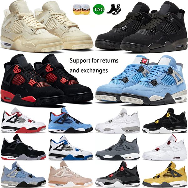 

jorden 4s jumpman designer jorddddanes 4 shoes outdoor sneakers white oreo red thunder sail university blue bred cactus jack tour yellow