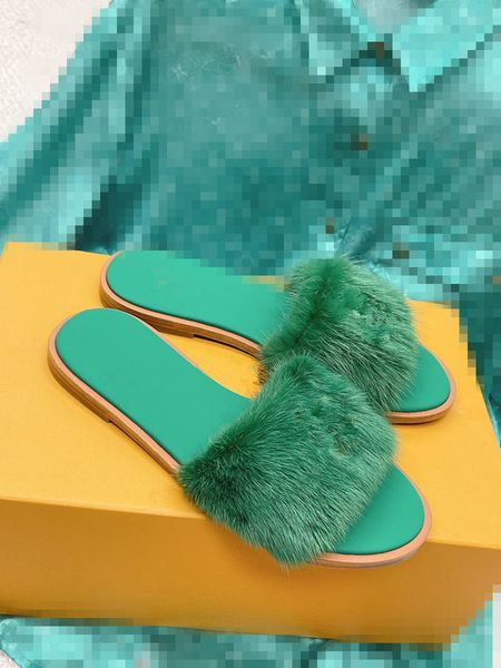 

2023 fashion sandals genuine leather for women slippers summer luxury flat slides 0607, Black