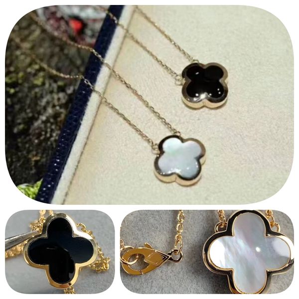

clover necklace designer jewelry four leaf chain for women luxury chain engagement jewelry fashion necklace valentine's day gift 5a qua, Silver