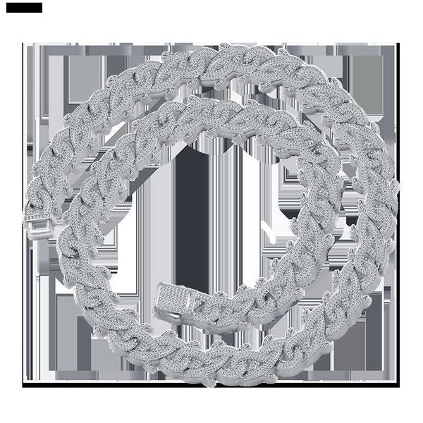 

wholesale fashion jewelry men's necklace diamond ice out chain hip hop miami cuban chain silver chain