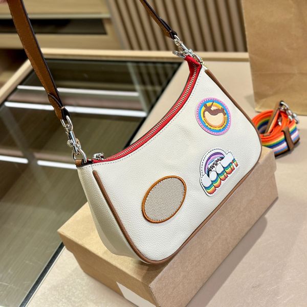 

designer bags luxurys handbags crossbody bags handbag for women luxury seashell bag rainbow fashion trendy tabby shoulder bag with dust bag