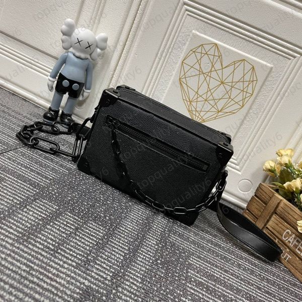 

retro mini soft trunk box grey flower bag womens man designer cosmetic case luxury tote handbag clutch genuine leather cross body shoulder c