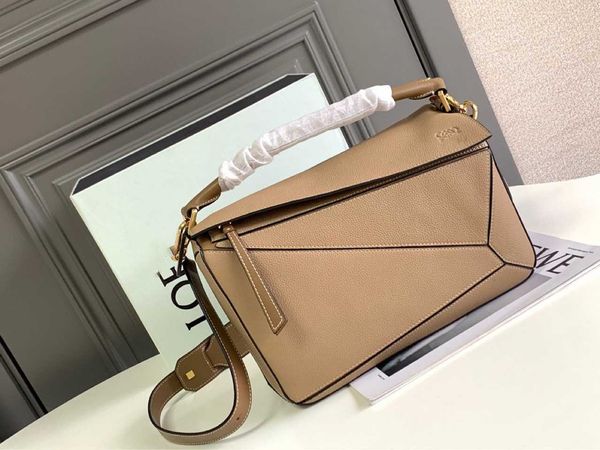 

puzzle soft grain calf leather handheld crossbody one shoulder bag high quality