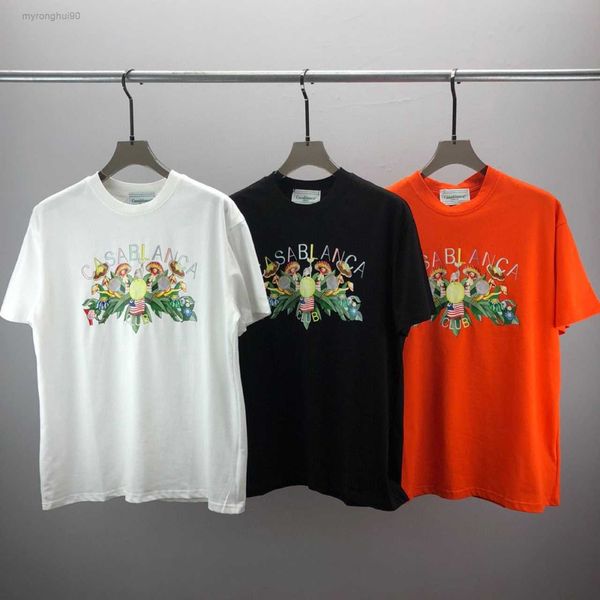 

mens designer t shirt casablanc t shirt fashion men casual t-shirts man clothing street t-shirts tennis club shorts sleeve clothes luxury sh, White;black