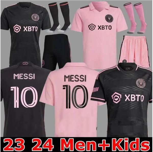 

2023 2024 inter miami soccer jerseys cf messis matuidi higuain campana yedlin beckham 23 24 football men kids fans version mlss shirt kits c, Black