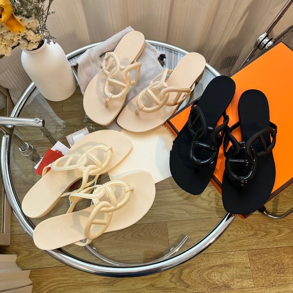 

luxury shoe h egerie slipper same style designer slide man woman flat oran sandal egerie genuine leather sandal summer outdoor beach slide 0, Black