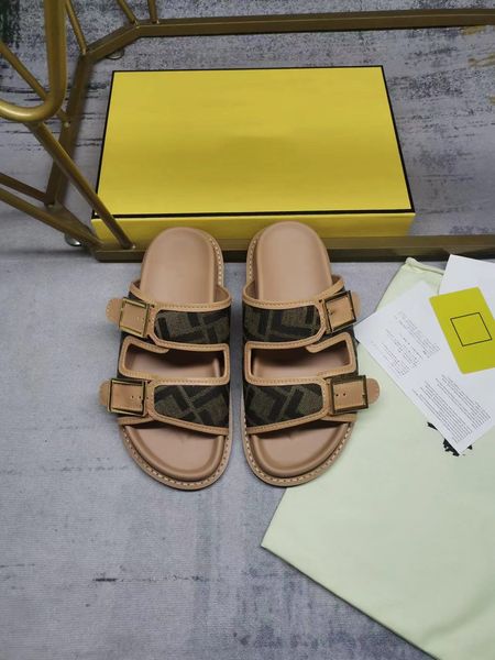 

designer women slippers genuine leather flat sandals 2023 summer fashion beach letter drag nude black white brown matte women's slipper