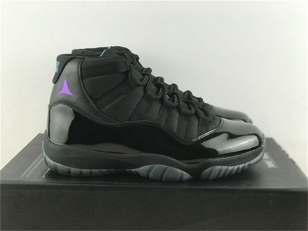 

air 11 gamma blue sample authentic 11s shoes 978037-006 black purple sports sneakers with original box
