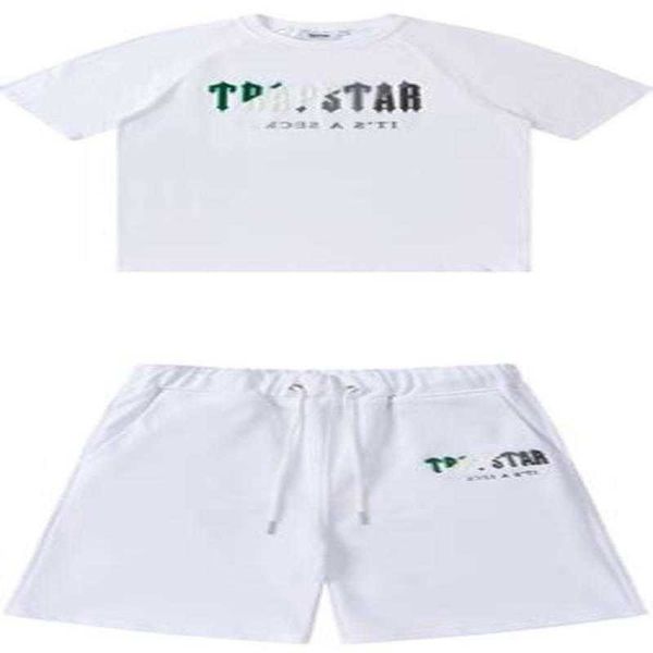 

mens trapstar t shirt short sleeve print tracksuit black cotton london streetwear usa street wear fashion tshirt tees loose hip hop skateboa, White;black