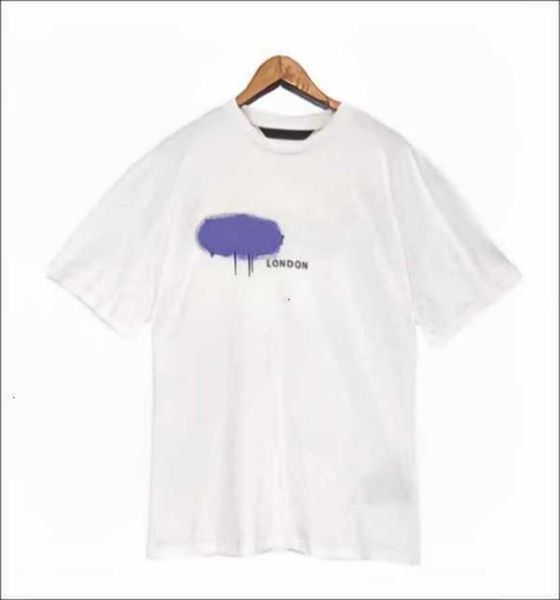 

23s men's t shirts shirt palms palmangel city designer limited inkjet graffiti letter printing women's sailboat short-sleeved casu, White;black