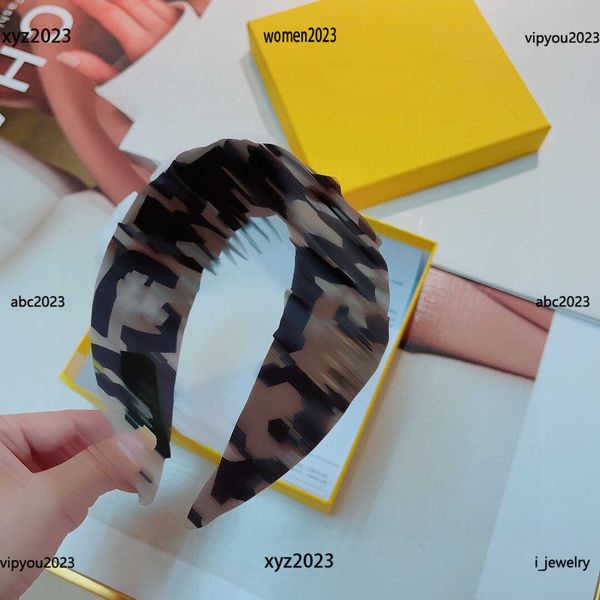 

women headbands designer hair jewelry metal logo decoration hair band letter fold design headwear #including box, Silver