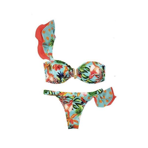 

heavy industry flash printing bikini womens swimsuit backless, White;black