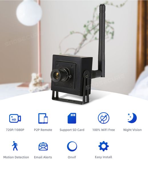 

wireless wifi network ip camera wifi memory slot motion detection alarm buzzer push phone app email alarm wireless