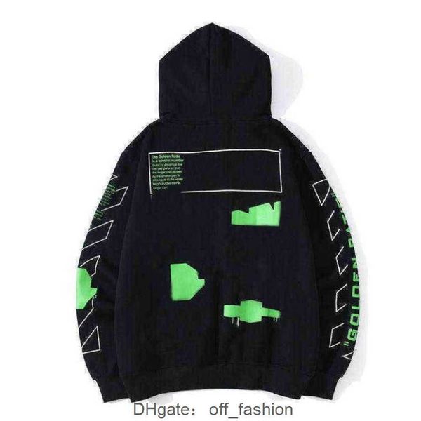 

pullover hooded 2023 sweatshirts mens man streetwears winter hoodies loose womens offs fashion designers clothing high1 quality street print, Black