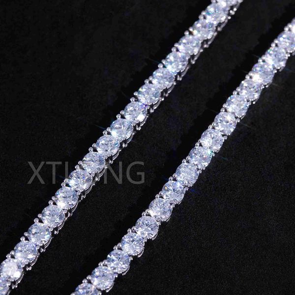 

sterling silver s925 def color vvs 3mm 4mm 5mm 6mm tennis necklace moissanite tennis chain
