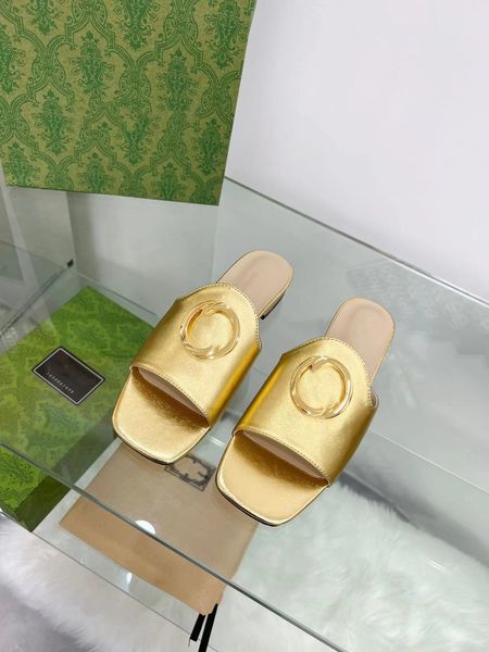 

2023 fashion-slipper designer slide summer sandals men beach indoor flat flip flops leather lady women shoes ladies slippers 35-43, Black