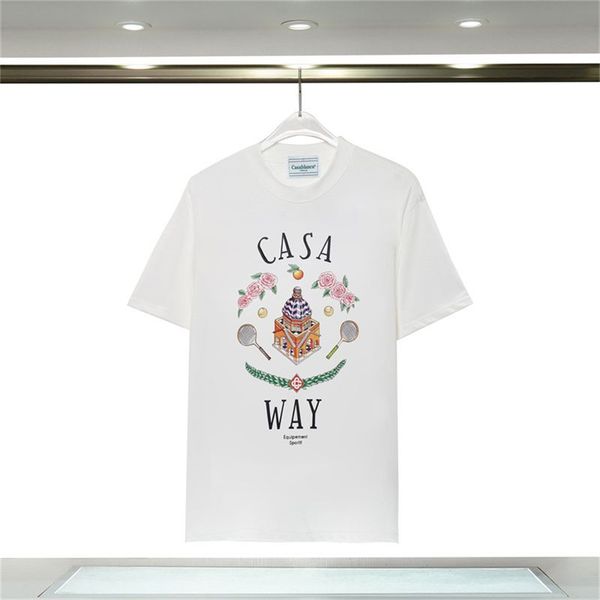 

men t shirts luxury casablanca t shirts skateboard mens ins 23ss designer breathable t-shirt women men casual t-shirt good mens tshirt us si, White;black