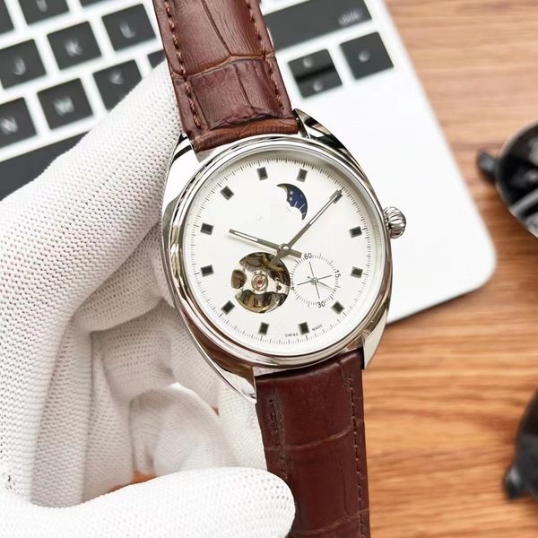 

luxury atmosphere omg 42mm automatic machine movement leather strap