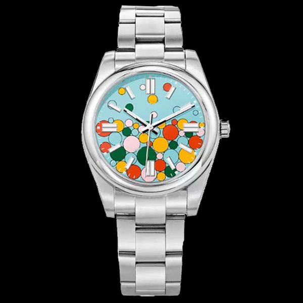 

lady fashion puzzle daydate roex watch 2813 movement mechanical montre 36mm 41mm stainless steel gliding watch buckle swimming watch sapphir, Slivery;brown