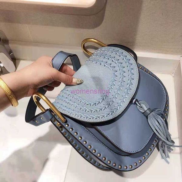 

2023 classic stlye fashion c designer suede women hudson handbag rivet tassel messenger crochet bag crossbody shoulder suede bag