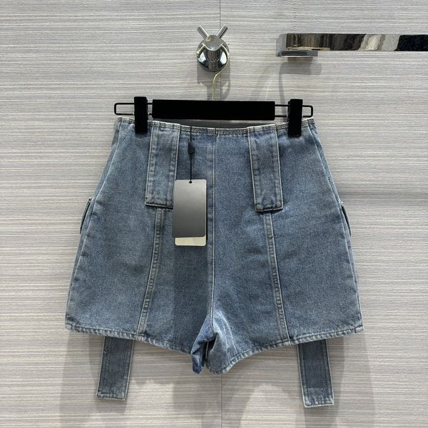 

designer jeans 2023 new autumn fashion panelled brand same style shorts luxury women's pants 0610-16, Blue