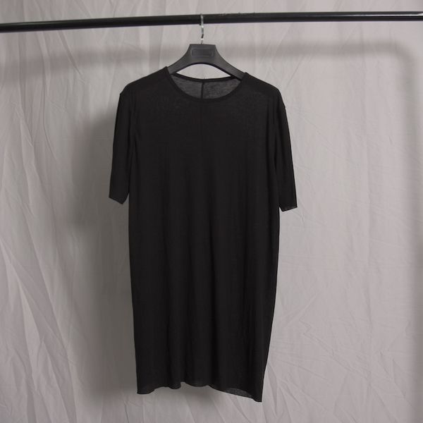 

fashion brand rick men slim fit t-shirt blck sheer men's owens loose t-shirt designer cotton men hiphop streetwear, White;black