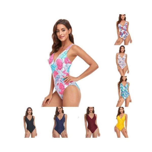 

ladies drawstring ruffle swimsuit deep v one piece swimming suit spring bathing women, White;black
