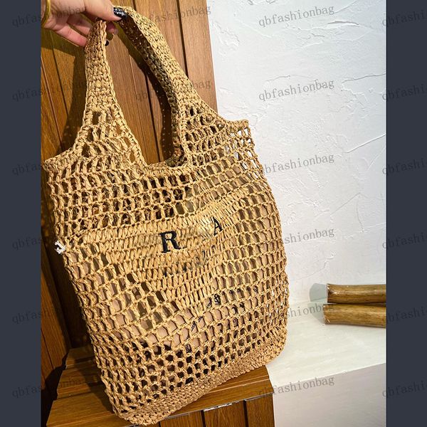 

womens beach bag oversized shopping bag woven hollow interior dust bag storage bag embroidered alphabet basket shoulder bags handbag luxury