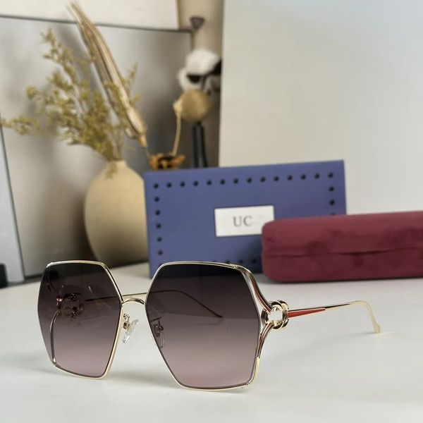 

2023 brand design sunglasses women men designer good quality fashion metal oversized sun glasses vintage female male uv400 sf, White;black
